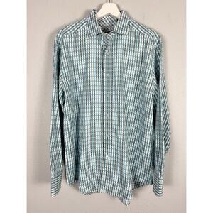 Robert Graham Plaid Button Down Embroidered Shirt